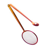 Baloo orange-red stainless steel strainer spoon tongs, versatile 2-in-1 utensil for straining and serving food."