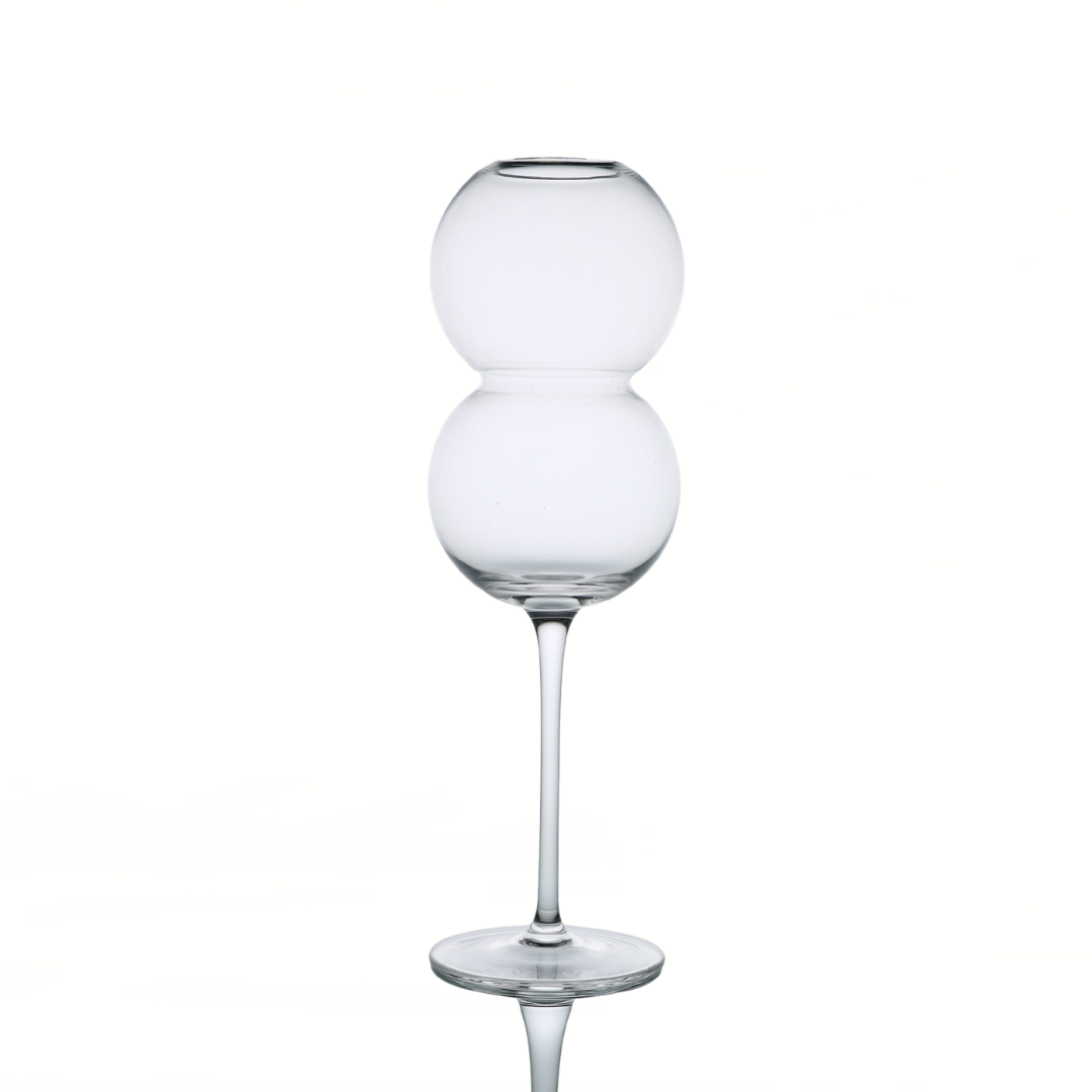 Chimera Bubbles Wine Glass – Playful Stemware with Effervescent Design