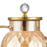 Diamond Princess Glass Pitcher – Elegant Lidded Beverage Server