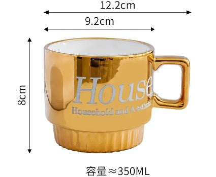 “Rich Auntie Aesthetic Coffee Mug – Luxury Ceramic Cup for Chic Morning Routines” (set Of 2)
