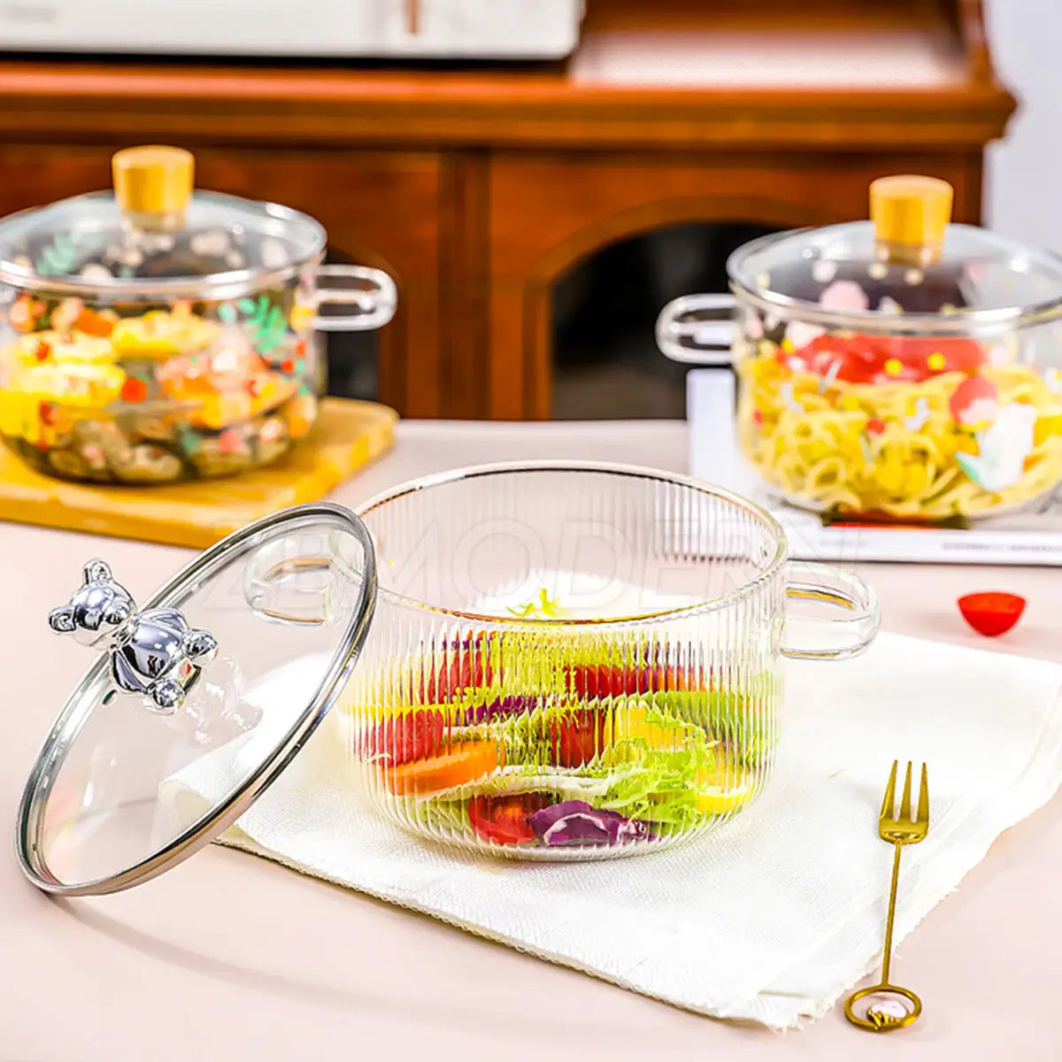 Copia Glass Saucepan – Transparent Pot for Stovetop Cooking
