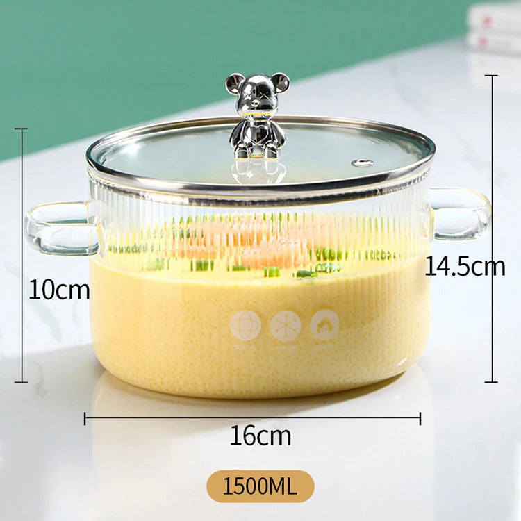 Copia Glass Saucepan – Transparent Pot for Stovetop Cooking