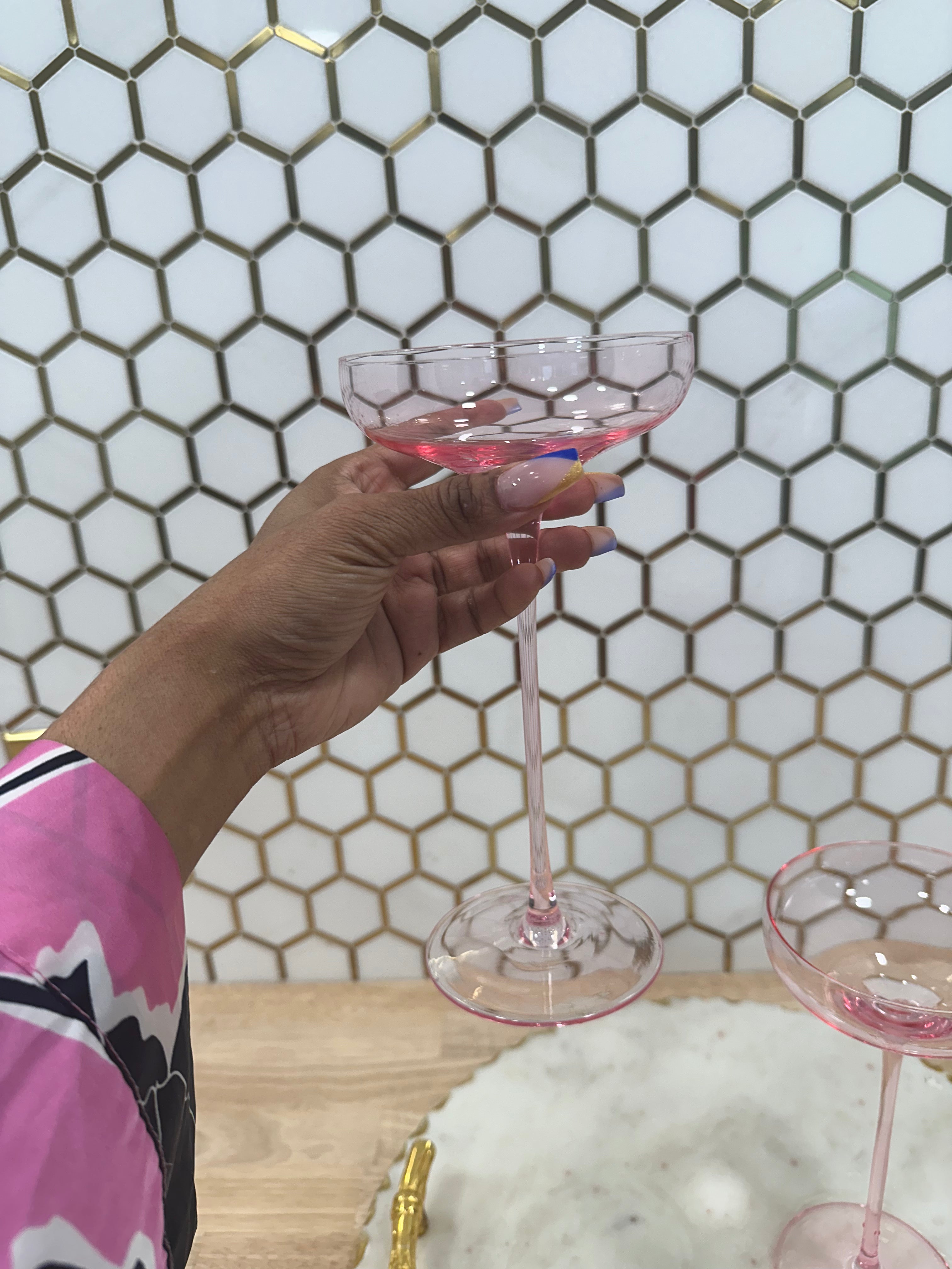 Bliss Martini Glasses – Set of 2 Crystal-Look Cocktail Martini Cups