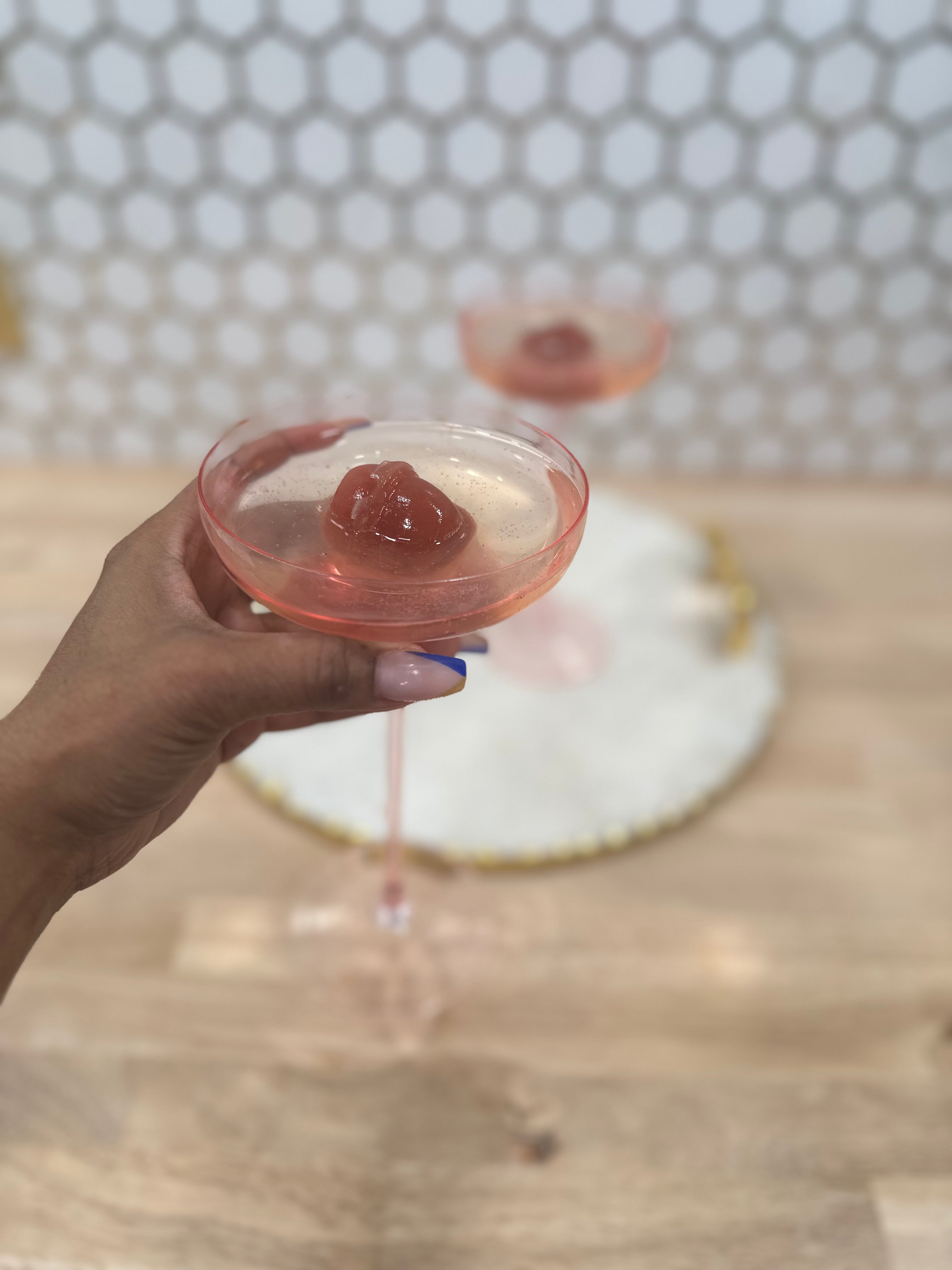 Bliss Martini Glasses – Set of 2 Crystal-Look Cocktail Martini Cups