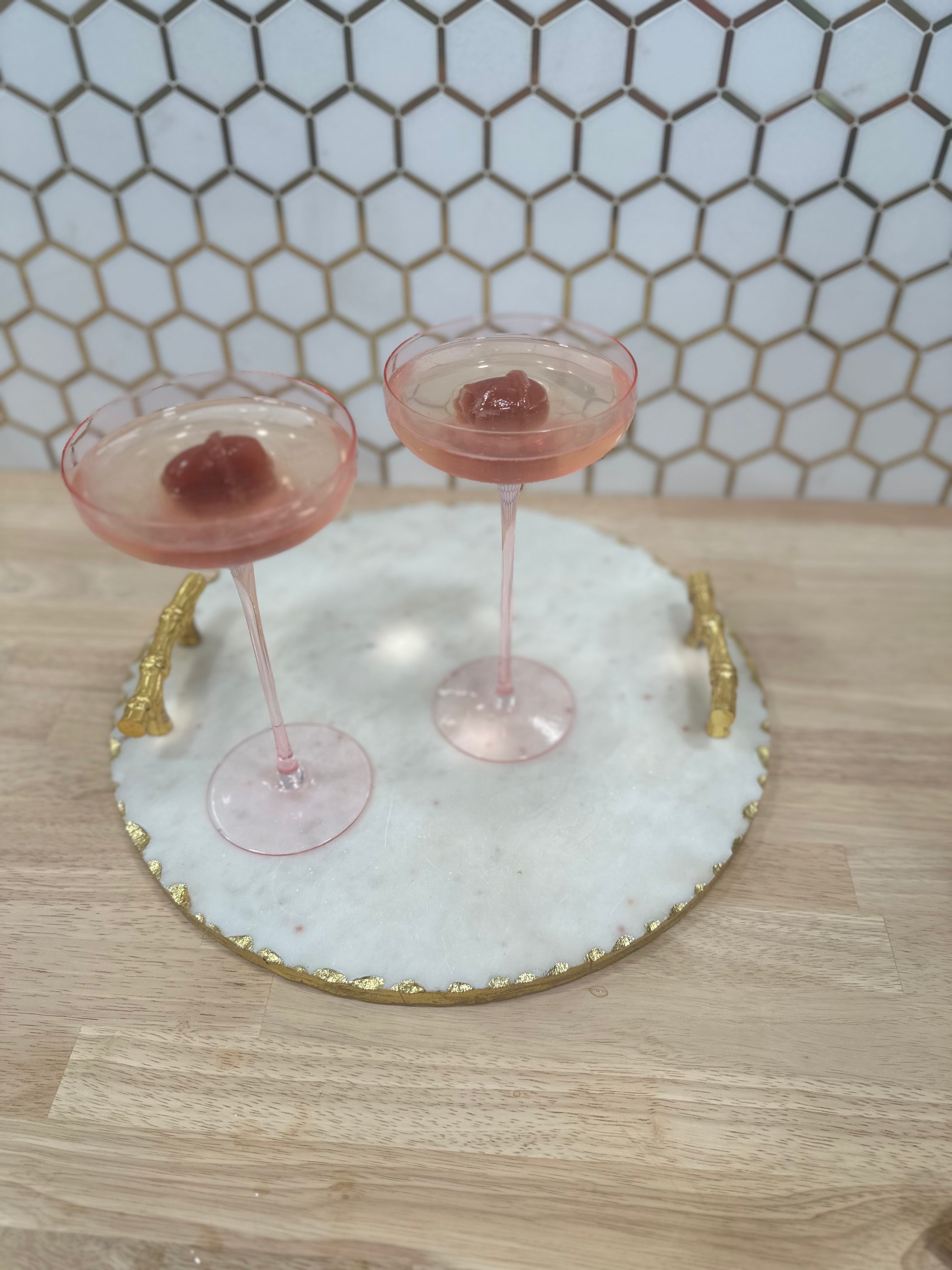 Bliss Martini Glasses – Set of 2 Crystal-Look Cocktail Martini Cups