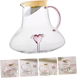 Kardia Kettle Pitcher – 1500 ml Pink-Tinted Glass Carafe for Iced Tea & Cold Brew