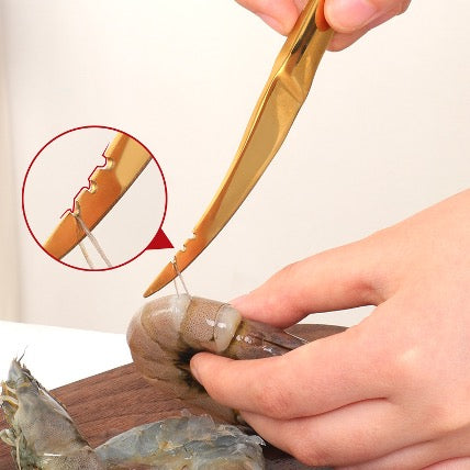 Peel ’n Slice Seafood Knife –  Stainless Steel Shrimp Deveiner & Fish Scaler