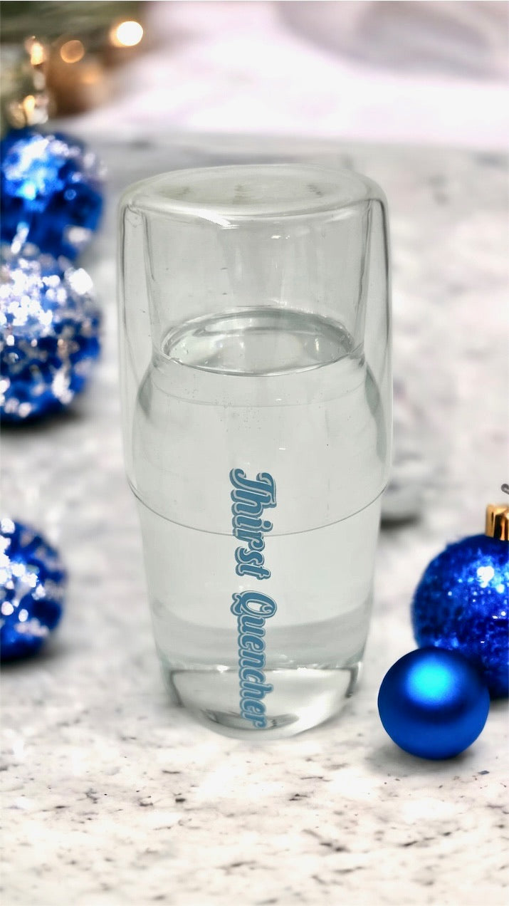 Treat yourself to luxury by keeping water and other beverages conveniently and beautifully within reach