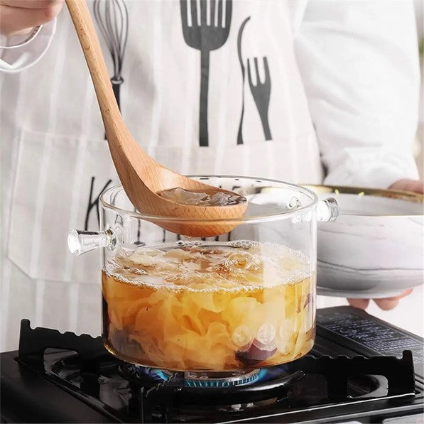 Excalibur Clear Glass Cooking Pot – Heat-Resistant Casserole Bakeware
