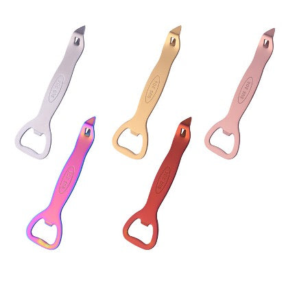 Cap Crusher Bottle Opener Set – Compact Gold Metal Bar Tool (2-Pack)