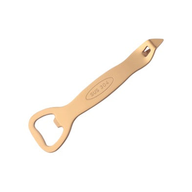 Cap Crusher Bottle Opener Set – Compact Gold Metal Bar Tool (2-Pack)