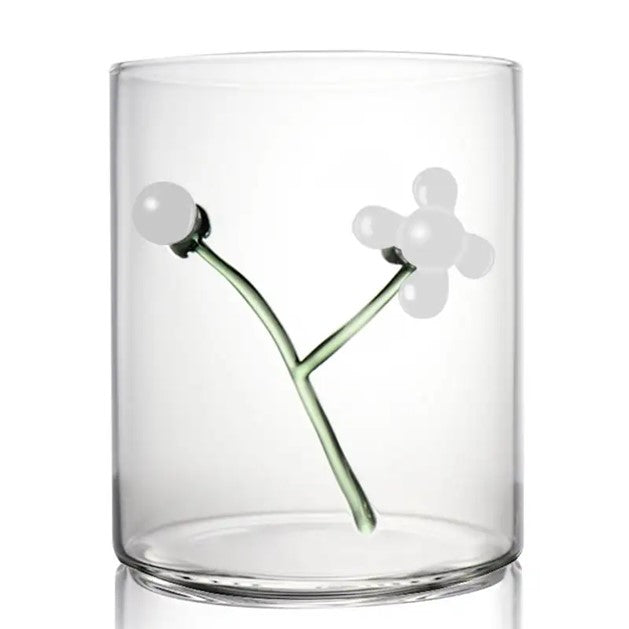 Azalea Hand Blown Botanical Design one-of-a-kind glassware