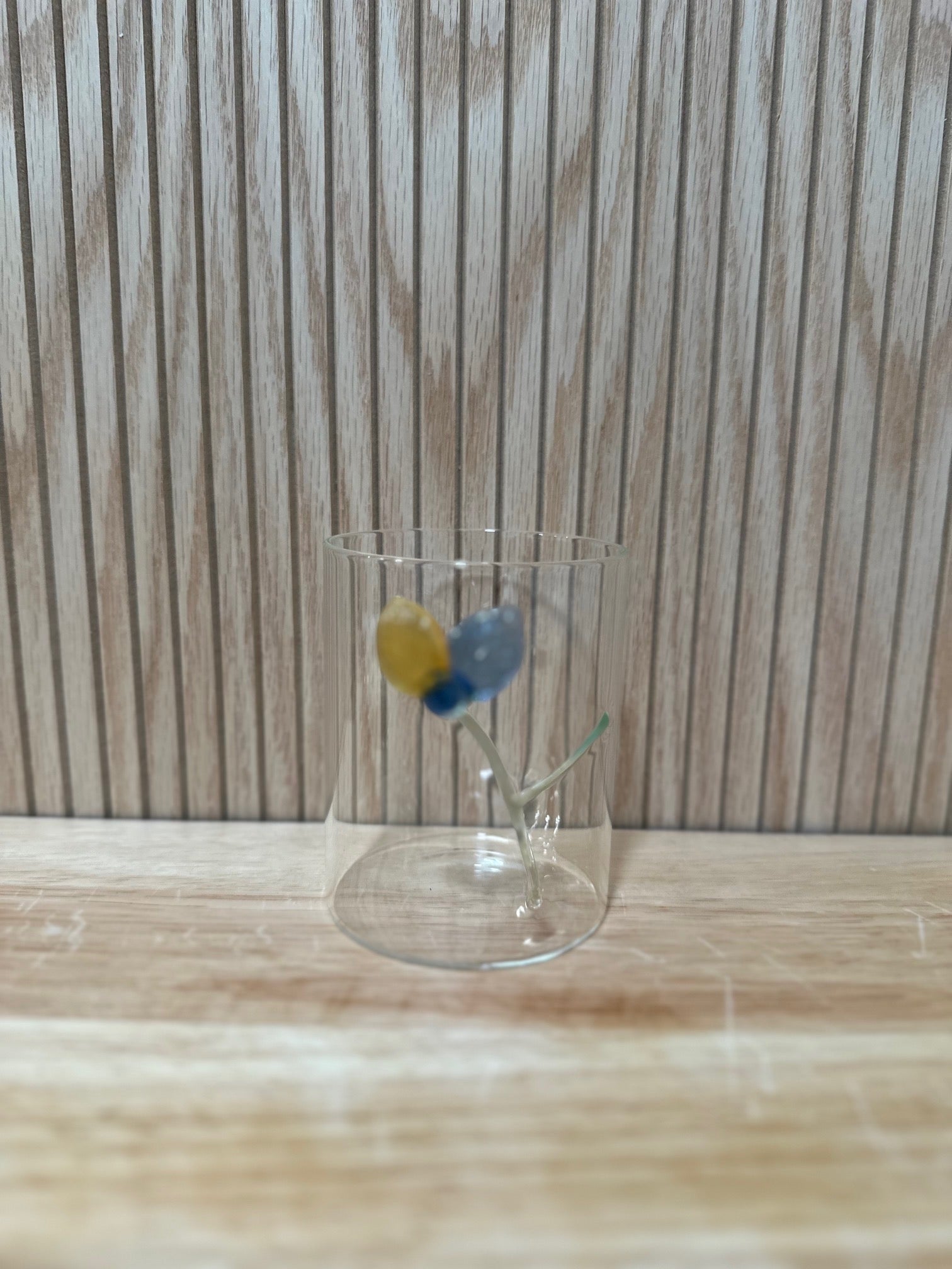 Azalea Hand Blown Botanical Design one-of-a-kind glassware