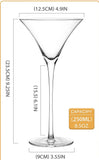 Crystal Martini Glasses Set
