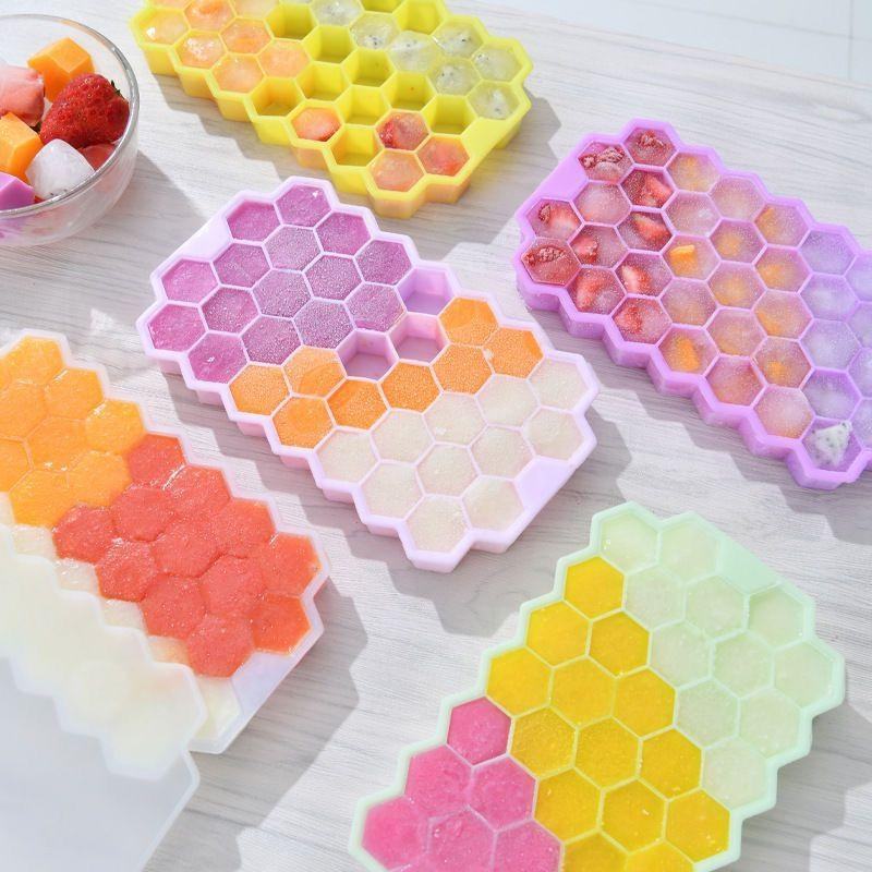37 Cubes Ice Tray Cube Mold Creative DIY Honeycomb Shape Ice Cube ray mold
【Fun design】: The ice cube is in the shape of a honeycomb,