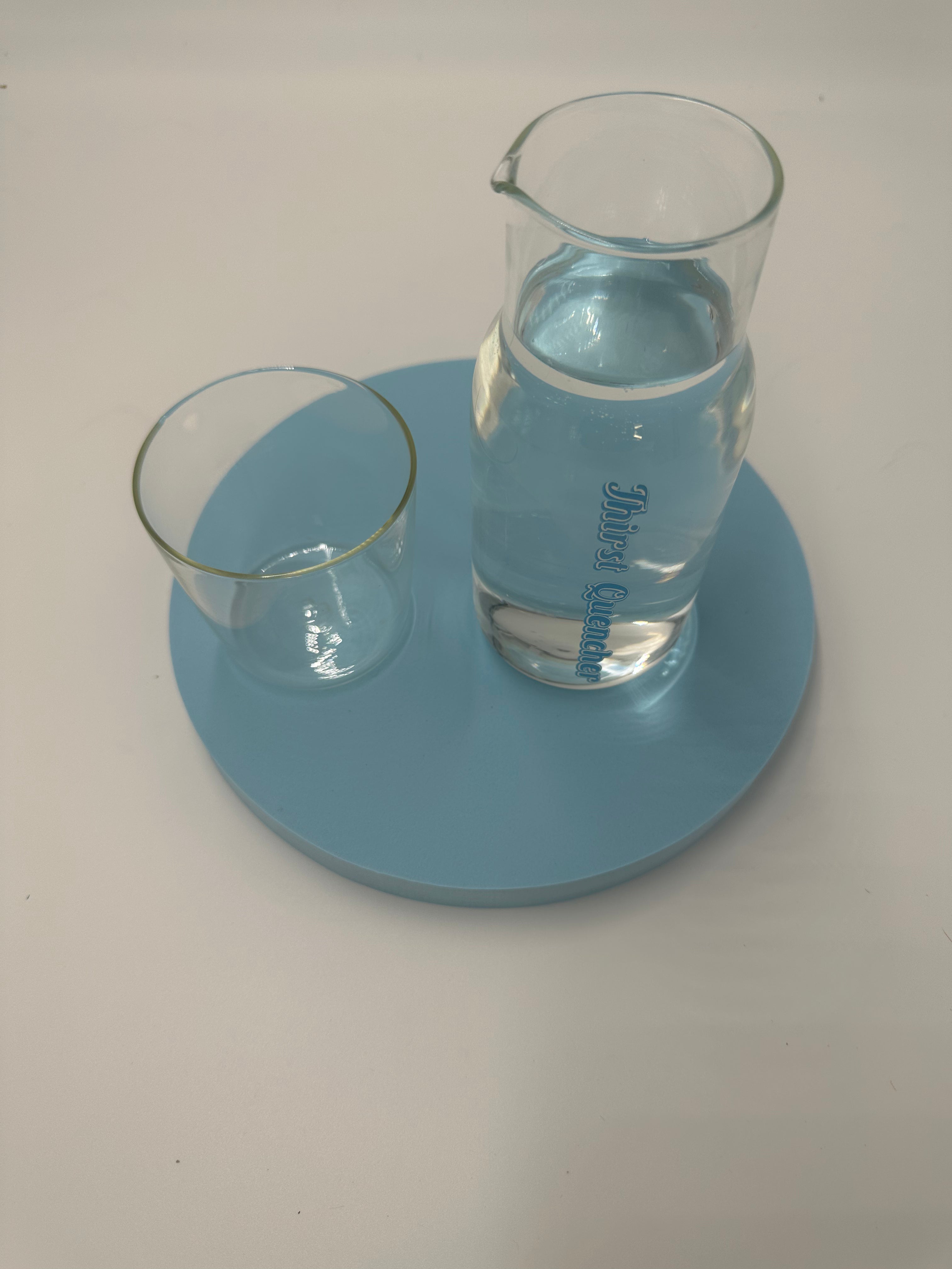 Treat yourself to luxury by keeping water and other beverages conveniently and beautifully within reach