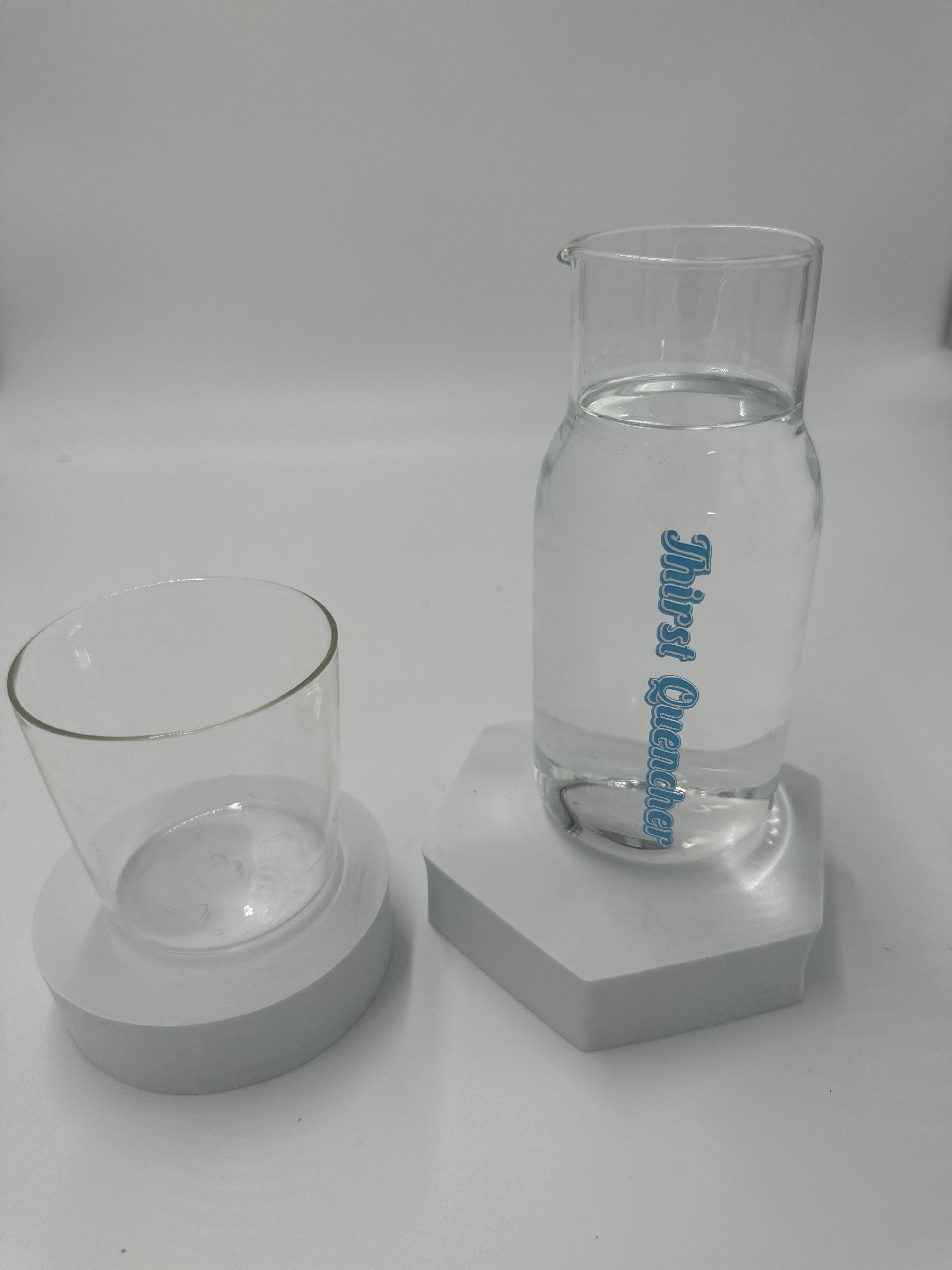 Treat yourself to luxury by keeping water and other beverages conveniently and beautifully within reach