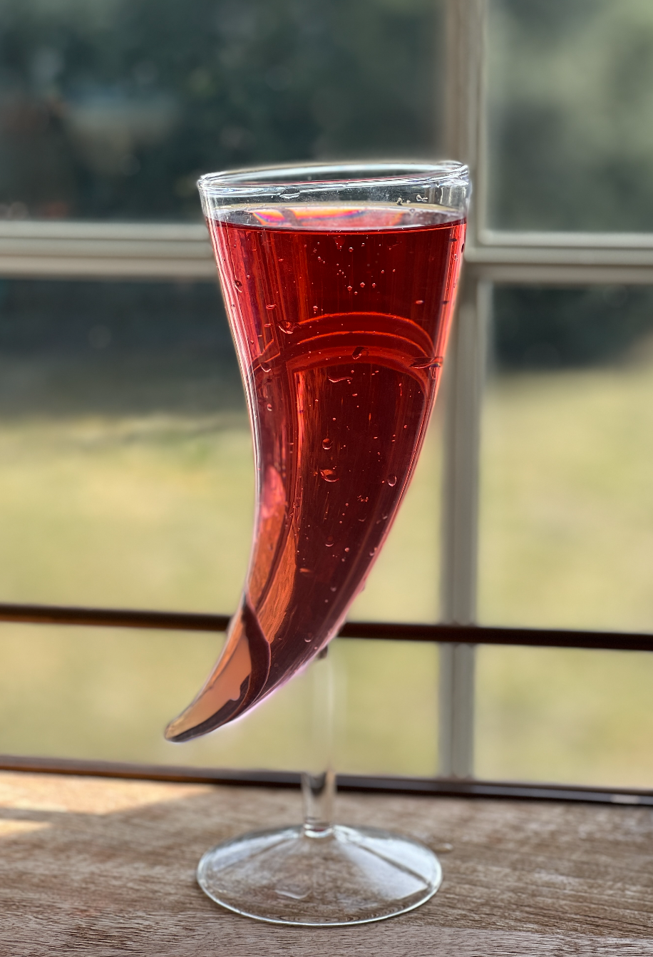Luna  Ox Horn Shaped Cocktail Glass – Statement Glassware for Bold Drinks