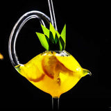 Swan Cocktail Glass With Straw