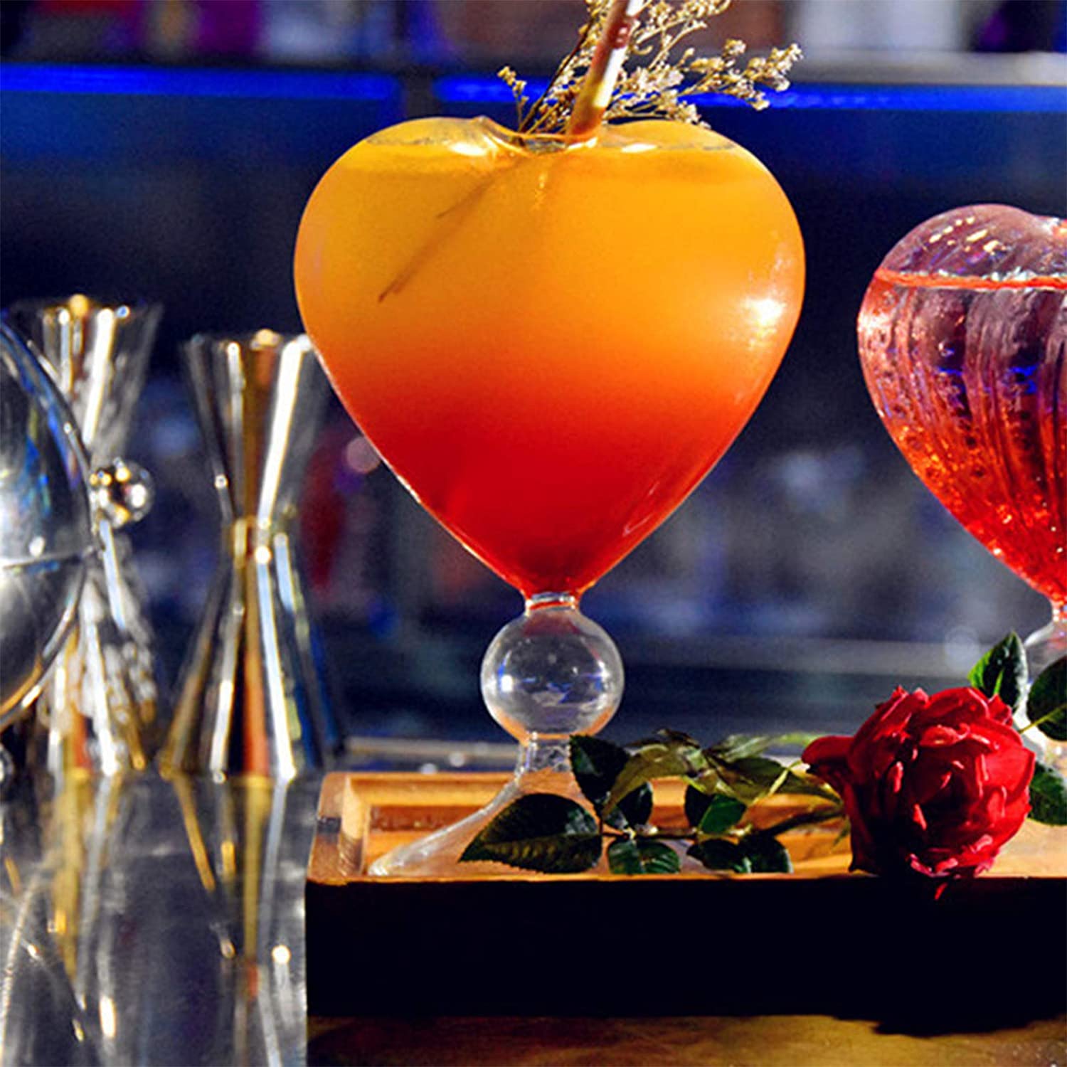 Francesca Heart-Shape Cocktail Glasses (Set of 2) – Exquisite Romantic Glassware