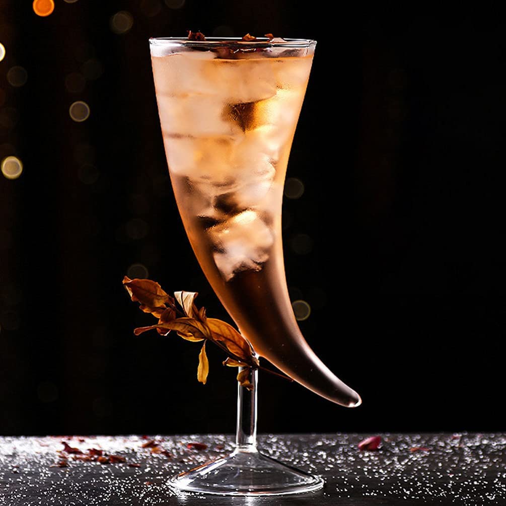 Luna  Ox Horn Shaped Cocktail Glass – Statement Glassware for Bold Drinks