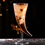 Luna  Ox Horn Shaped Cocktail Glass – Statement Glassware for Bold Drinks