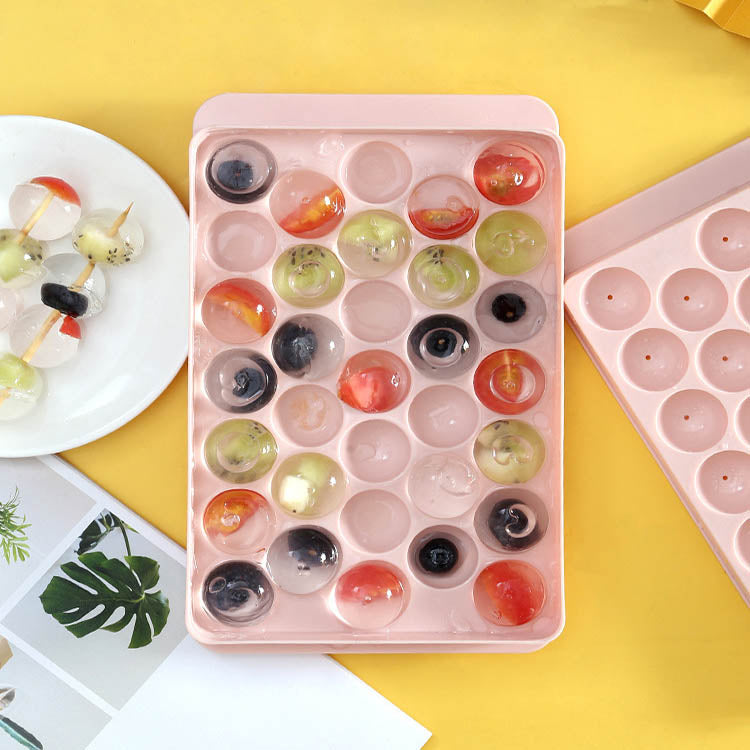 This tool is easy to use, and the multifunctional DIY silicone ice cube molds are ideal for making all kinds of DIY ice food. The mini circle ice cube tray comes with a unique design that can make every round ice ball regular and complete.