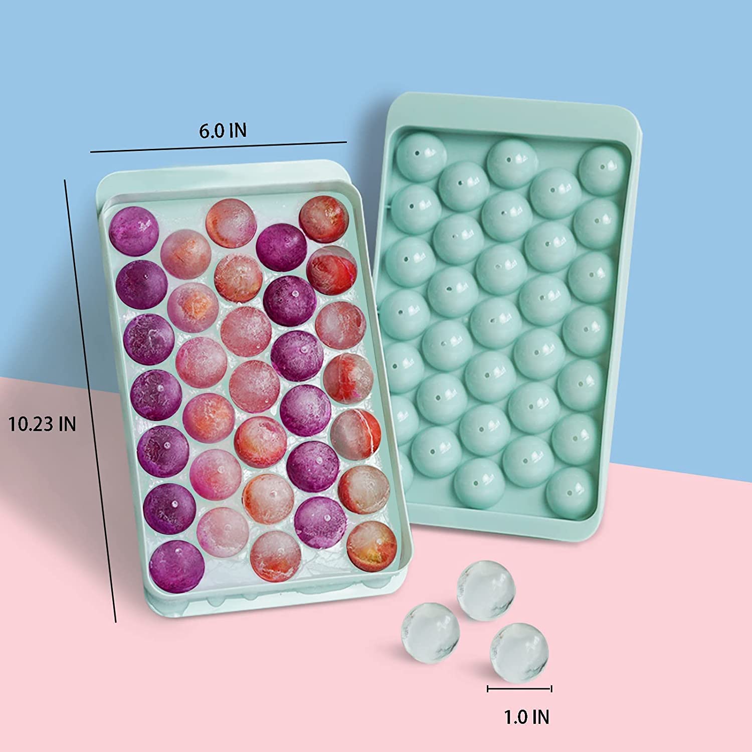 This tool is easy to use, and the multifunctional DIY silicone ice cube molds are ideal for making all kinds of DIY ice food. The mini circle ice cube tray comes with a unique design that can make every round ice ball regular and complete.