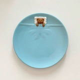 The Sleepy Teddy Plate – 8" Ceramic Dessert Plate