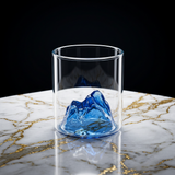 Mountain Base Cocktail Glass – 10 oz Summit Cocktail Glass, Unique Mountain Whiskey Glass, Modern Barware for Cocktails, Tequila, Bourbon, Home Bar Gift