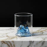 Mountain Base Cocktail Glass – 10 oz Summit Cocktail Glass, Unique Mountain Whiskey Glass, Modern Barware for Cocktails, Tequila, Bourbon, Home Bar Gift