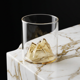 Mountain Base Cocktail Glass – 10 oz Summit Cocktail Glass, Unique Mountain Whiskey Glass, Modern Barware for Cocktails, Tequila, Bourbon, Home Bar Gift
