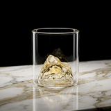 Mountain Base Cocktail Glass – 10 oz Summit Cocktail Glass, Unique Mountain Whiskey Glass, Modern Barware for Cocktails, Tequila, Bourbon, Home Bar Gift