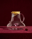 Kardia Kettle Pitcher – 1500 ml Pink-Tinted Glass Carafe for Iced Tea & Cold Brew