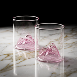 Mountain Base Cocktail Glass – 10 oz Summit Cocktail Glass, Unique Mountain Whiskey Glass, Modern Barware for Cocktails, Tequila, Bourbon, Home Bar Gift