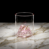 Mountain Base Cocktail Glass – 10 oz Summit Cocktail Glass, Unique Mountain Whiskey Glass, Modern Barware for Cocktails, Tequila, Bourbon, Home Bar Gift