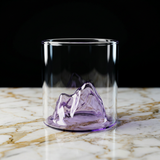 Mountain Base Cocktail Glass – 10 oz Summit Cocktail Glass, Unique Mountain Whiskey Glass, Modern Barware for Cocktails, Tequila, Bourbon, Home Bar Gift