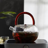  This glass teapot will quickly brew tea. You can easily make different types of tea in this teapot, whether it's green tea, fruit tea, or black tea, and you can make loose tea all year round. 