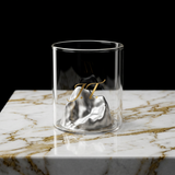 Mountain Base Cocktail Glass – 10 oz Summit Cocktail Glass, Unique Mountain Whiskey Glass, Modern Barware for Cocktails, Tequila, Bourbon, Home Bar Gift