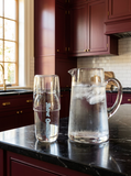 Thirst Quencher Glass 2-Piece Bedside Water Carafe with Tumbler Set`