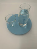 Thirst Quencher Glass 2-Piece Bedside Water Carafe with Tumbler Set`
