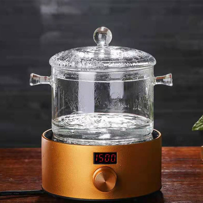 High borosilicate high temperature glass pot, kitchen cooker, safe